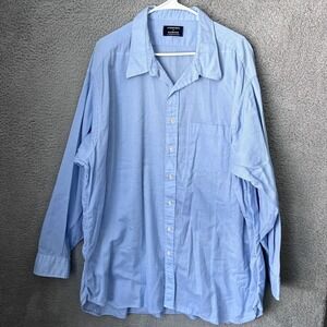 Gitman Bros Dress Shirt Mens 20 37T Blue Rochester Oxford Button Up Long Sleeve
